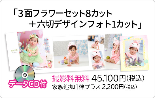 3面フラワー8カット+ベルク額1カット