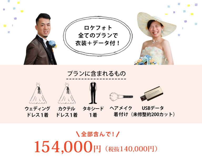 ロケフォト全てのプランで衣装＋データ付！